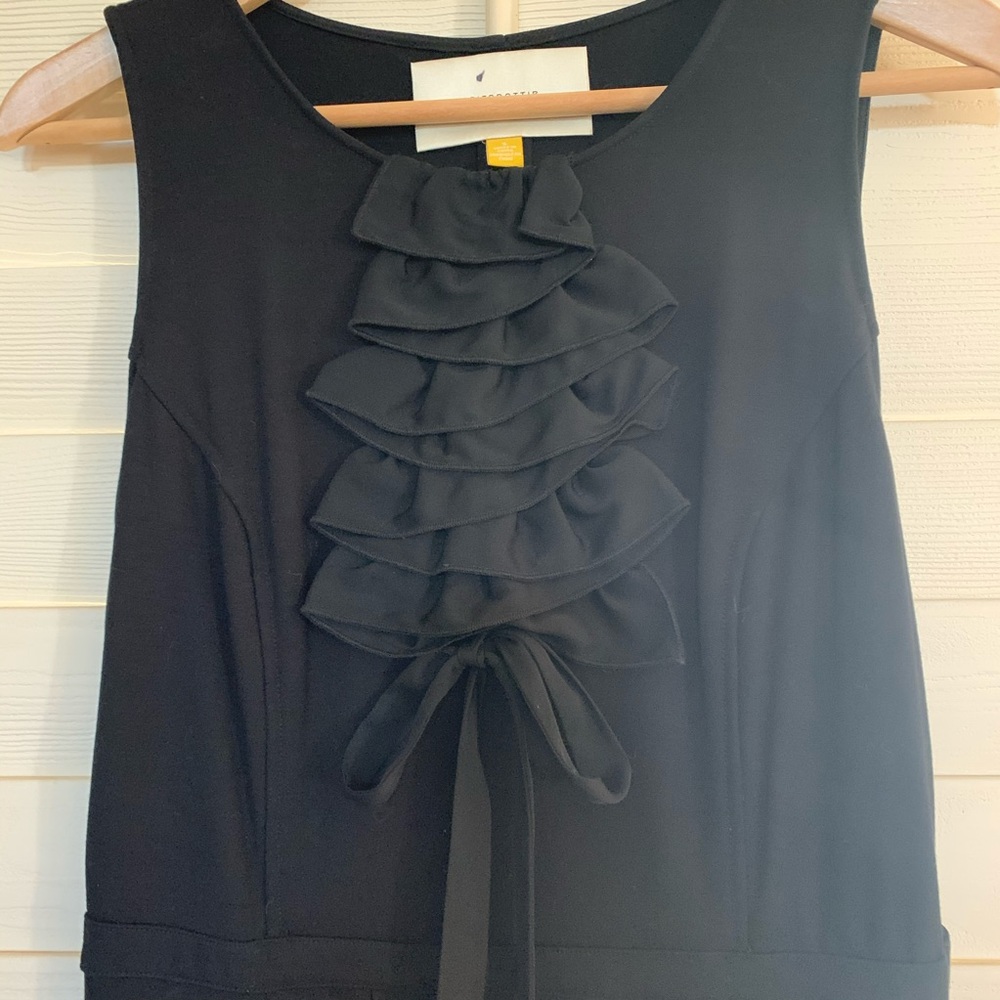 Anthro Leifsdottir Ruffle Bib Jersey Knit Dress